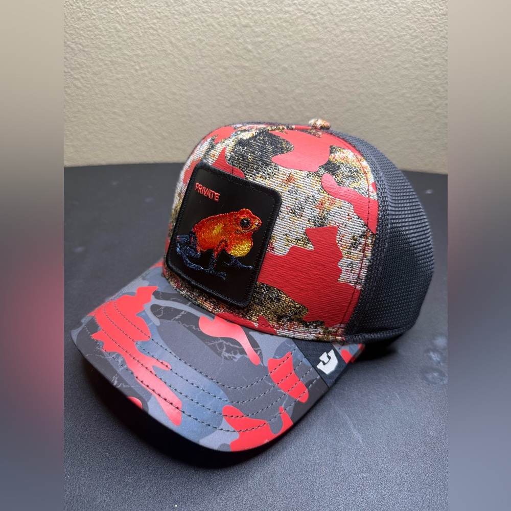 Goorin Bros Private Red Poison Dart Frog Camo Trucker Hat